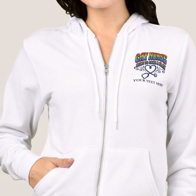 Sudadera Regalo Personalizado Orgullo Arcoíris Enfermero Ga (Subido por el creador)