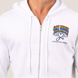 Sudadera Regalo Personalizado Orgullo Arcoíris Enfermero Ga