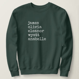 Sudadera Regalo personalizado para abuela con nombres de ni