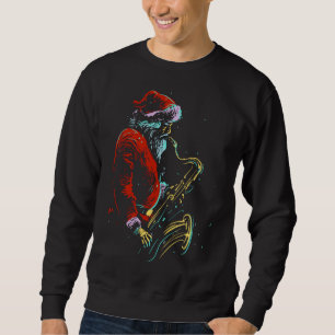 Sudadera Regalo saxofónico de Santa Hat musicales para navi