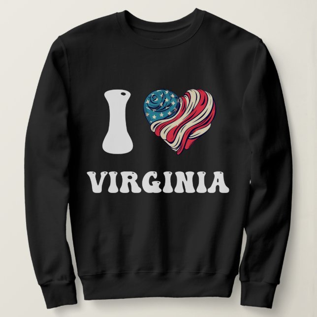 SUDADERA REGALO SOVENIR DE ME ENCANTA VIRGINIA PARA LAS FIE (Anverso del diseño)