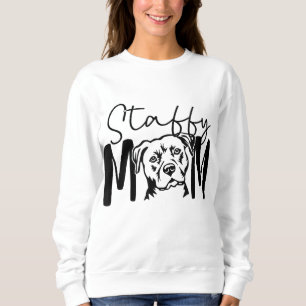 Sudadera Regalo Staffy Mom Para Staffordshire Bull Terrier 