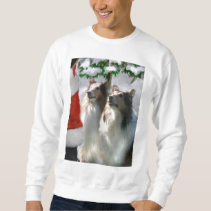 Sudadera Regalos ásperos del navidad del collie del Sable