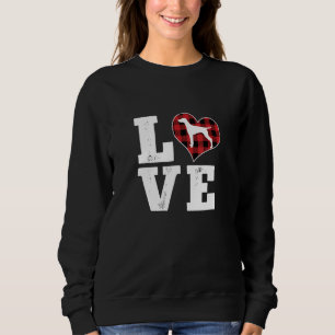 Sudadera Regalos de amor para perros Vizsla Plaid Búfalo de