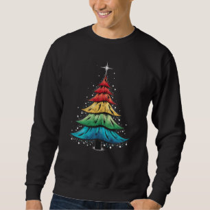 Sudadera Regalos de árbol de navidad gay con la bandera arc
