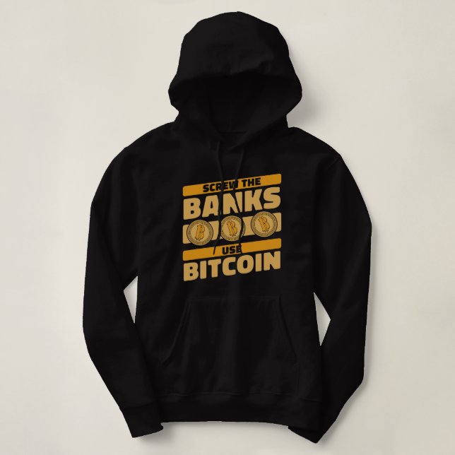Sudadera Regalos De Banca Al Margen Que Los Bancos Usan Bit (Diseño del anverso)