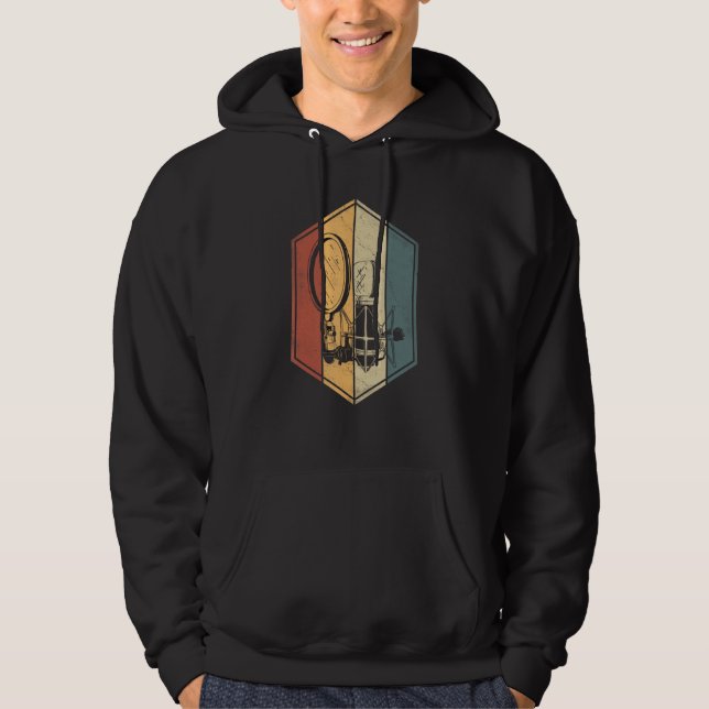 Sudadera Regalos de cantante Viejo Studio Micrófono Amante  (Anverso)