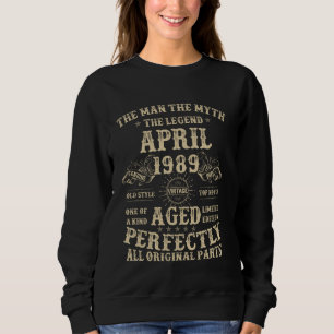 Sudadera Regalos De Cumpleaños 36 Para Hombres Abril De 198