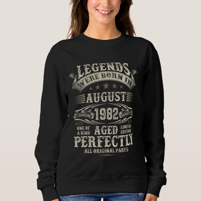 Sudadera Regalos De Cumpleaños 42 Para Hombres Gracioso Aug (Anverso)