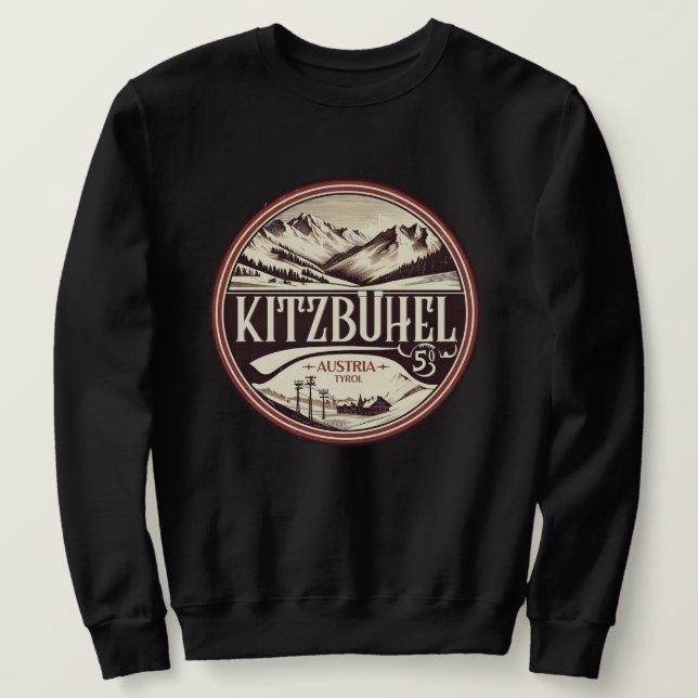 Sudadera Regalos de la estación de esquí de Kitzbuhel Town  (Anverso del diseño)