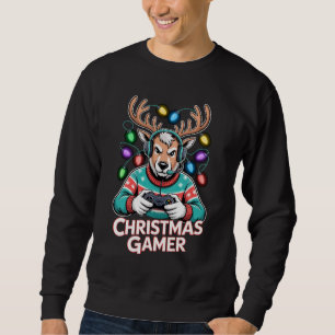 Sudadera Regalos de Navidad para Gamers Reno Jugador