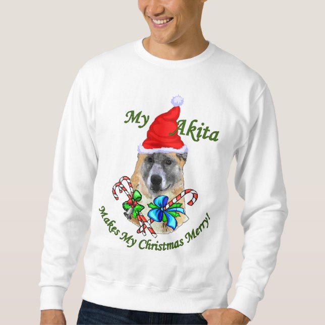 Sudadera Regalos de Navidades Akita (Anverso)