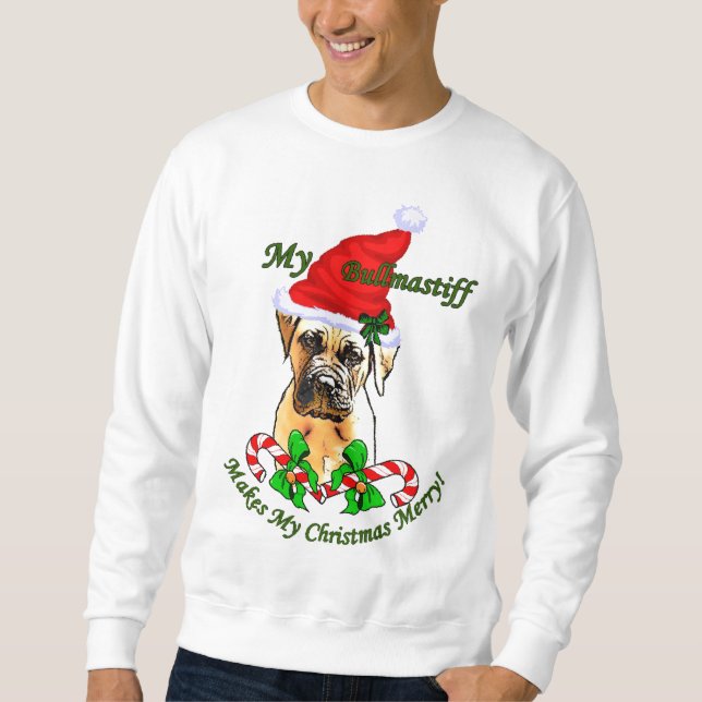 Sudadera Regalos de Navidades Bullmastiff (Anverso)