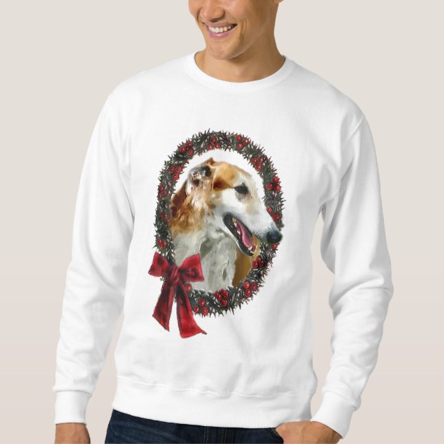 Sudadera Regalos de Navidades de Borzoi (Anverso)