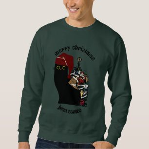 Sudadera regalos de navidades de gatos, nombre personalizad