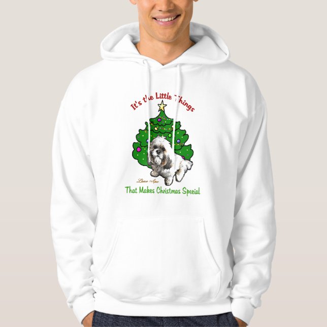 Sudadera Regalos de Navidades de Lhasa Apso (Anverso)