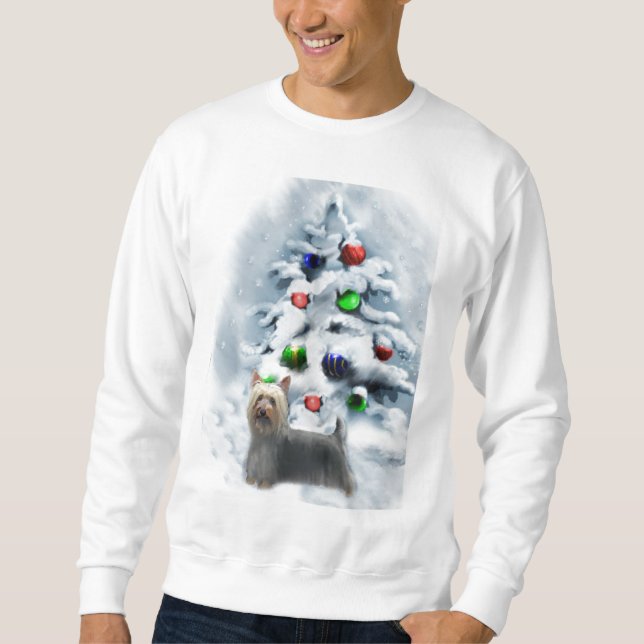 Sudadera Regalos de Navidades de Silky Terrier (Anverso)