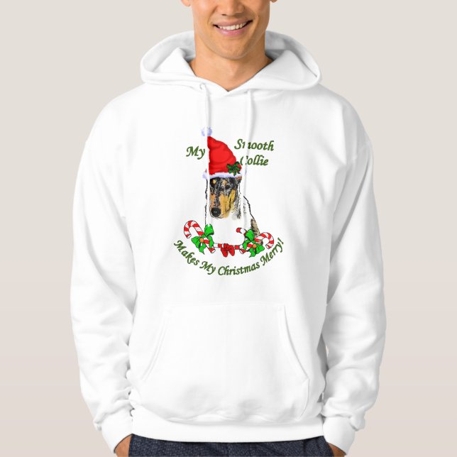 Sudadera Regalos de Navidades de Smooth Collie (Anverso)