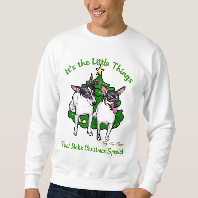 Sudadera Regalos de Navidades de Toy Fox Terrier (Anverso)