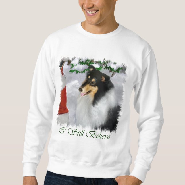 Sudadera Regalos de Navidades de Tri-Color Rough Collie (Anverso)
