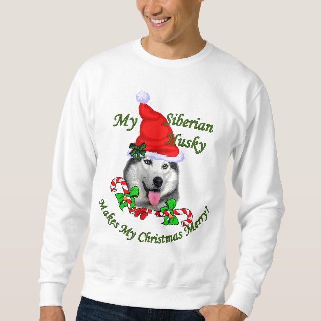 Sudadera Regalos de Navidades Husky Siberianos (Anverso)