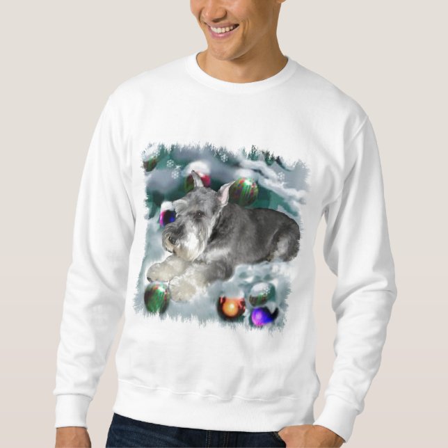 Sudadera Regalos de Navidades Schnauzer en miniatura (Anverso)