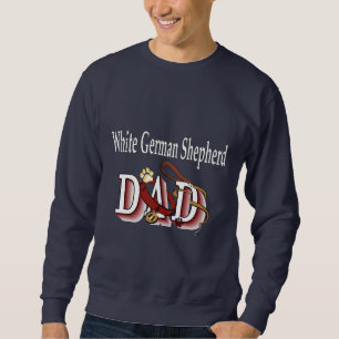 Sudadera Regalos de Papá Pastor Alemán Blanco