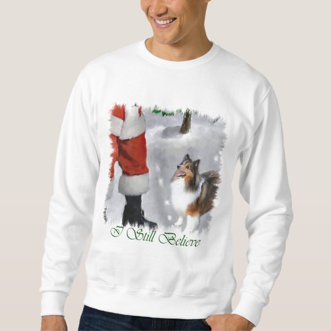Sudadera Regalos de Shetland Sheepdog Sheltie Navidades (Anverso)