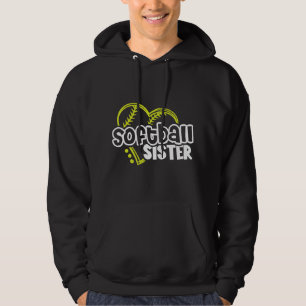Sudadera Regalos de softball para hermanas adolescentes