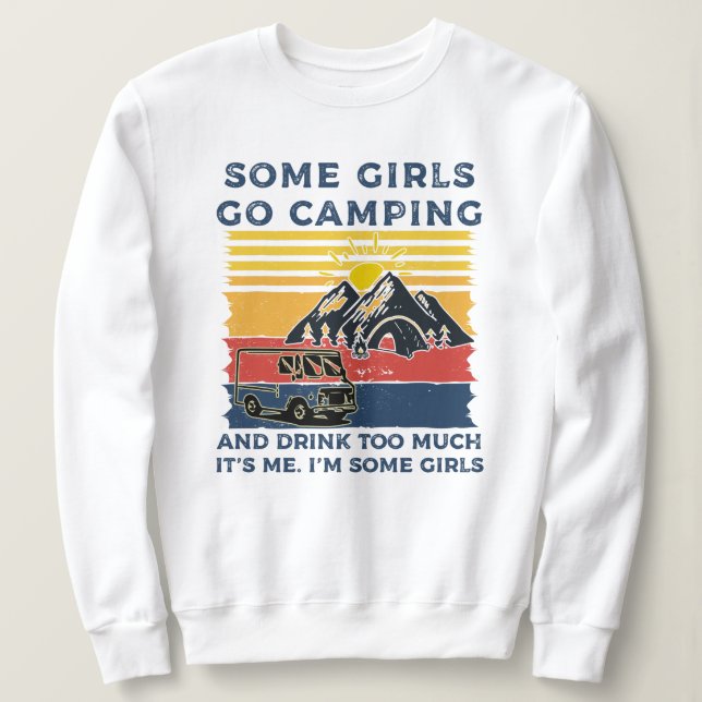 Sudadera Regalos divertidos de Camping Chica (Anverso del diseño)