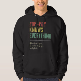 Sudadera Regalos para Abuelo, Pop-Pop Lo Sabe Todo