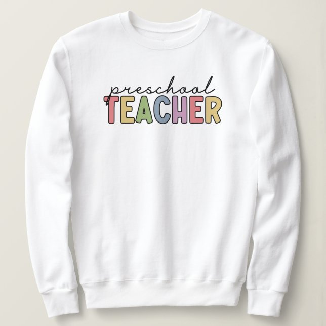 Sudadera Regalos personalizados de profesores de preescolar (Anverso del diseño)