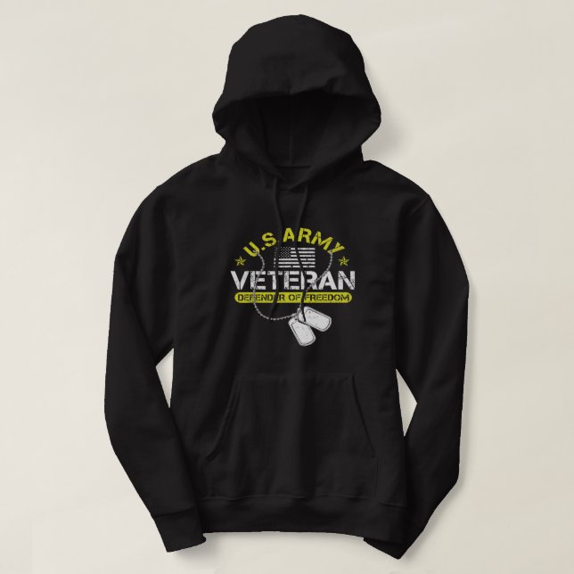 Sudadera Regalos veteranos del Ejército Orgulloso de EEUU 7 (Diseño del anverso)