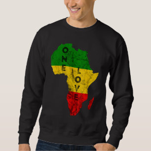Sudadera Reggae Africa Map Rasta Regae Music Rastafari Afri