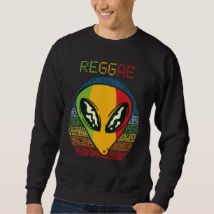 Sudadera Reggae Alien Retro Jamaica Rasta Souvenir Rastafar
