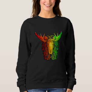 Sudadera Reggae Cool Moose Dreadlocks Rasta Dreads Rastafar