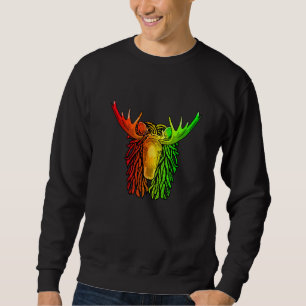 Sudadera Reggae Cool Moose Dreadlocks Rasta Dreads Rastafar