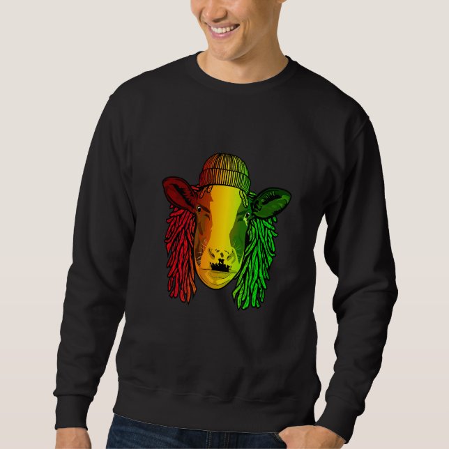 Sudadera Reggae Guay Cow Beef Dreadlocks Ox Rasta (Anverso)