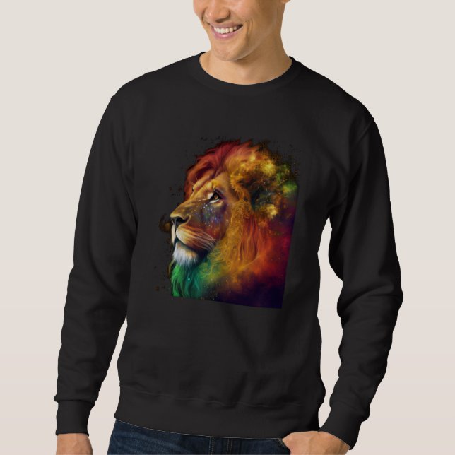 Sudadera Reggae Lion Rastafari Music Freedom Zion Jamaica   (Anverso)