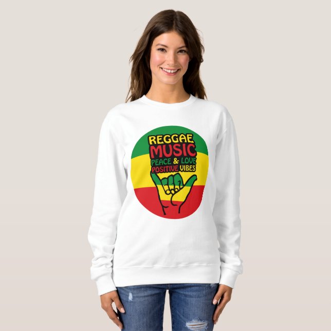 Sudadera Reggae Shaka Hand con citas positivas (Anverso completo)