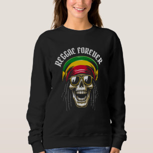 Sudadera Reggae Skull Music Rastafarian Rastafari Rasta - R