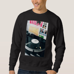 Sudadera Registro de Vinyl de DJ de música Hip Hop en la vi
