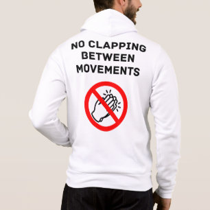 Sudadera Regla Divertida de Música Clásica SIN APLAUSOS Tex