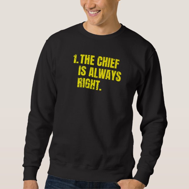 Sudadera Regla Número 1 El Jefe Siempre Tiene Razón (Anverso)
