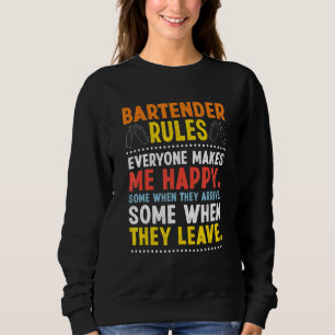 Sudadera Reglas de Barman que todos hacen feliz bartending 