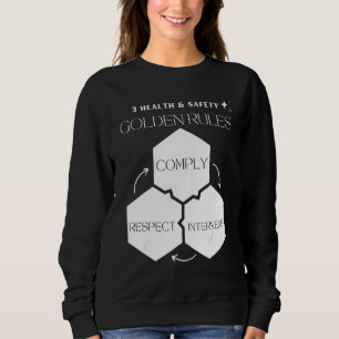 Sudadera Reglas de oro de salud y seguridad de cumplimiento
