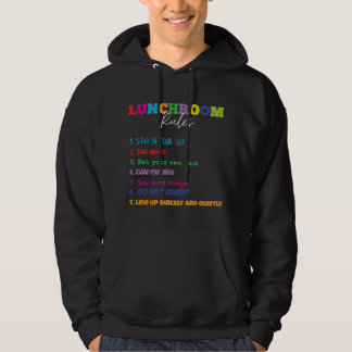 Sudadera Reglas Divertidas de la Sala de Comida del Colegio