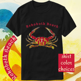 Sudadera Rehoboth Beach Delaware Red and Gold Ocean Crab