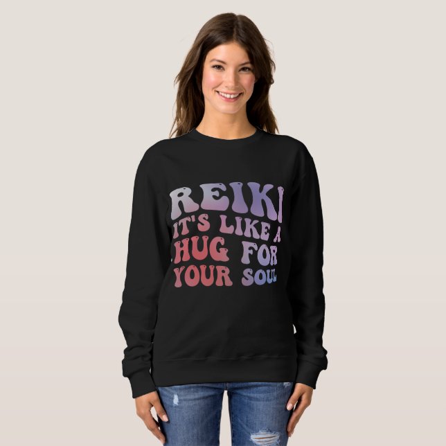 Sudadera Reiki Hug For Soul Quote - Spiritual Healing Art (Anverso completo)
