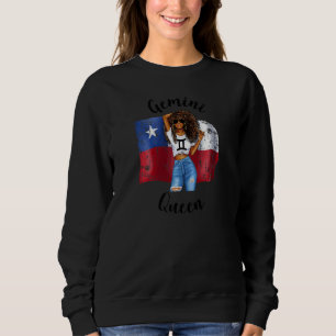Sudadera Reina Afro Chilena Géminis Mujer Zodiaco Africano